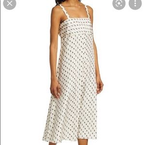 Theory Silk Midi Tie Back Dress